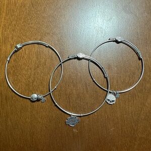 Harley Davidson Charm Bangle Set
